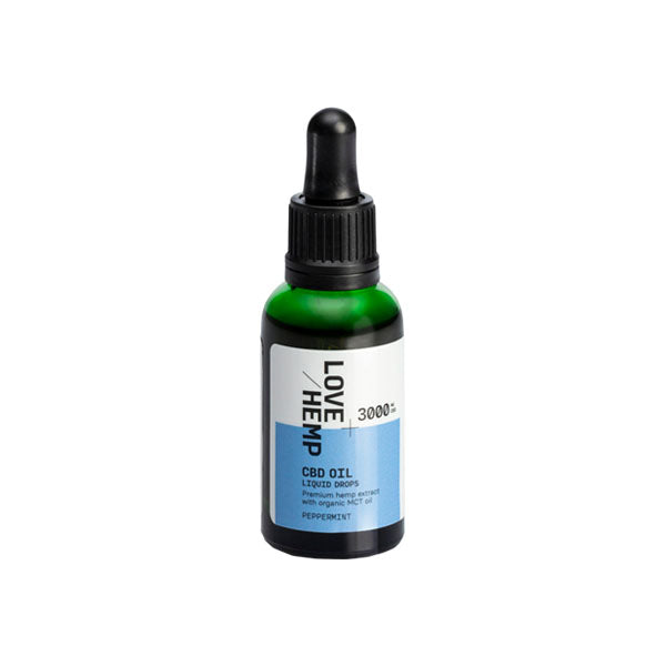 Love Hemp 3000mg Peppermint 10% CBD Oil Drops - 30ml